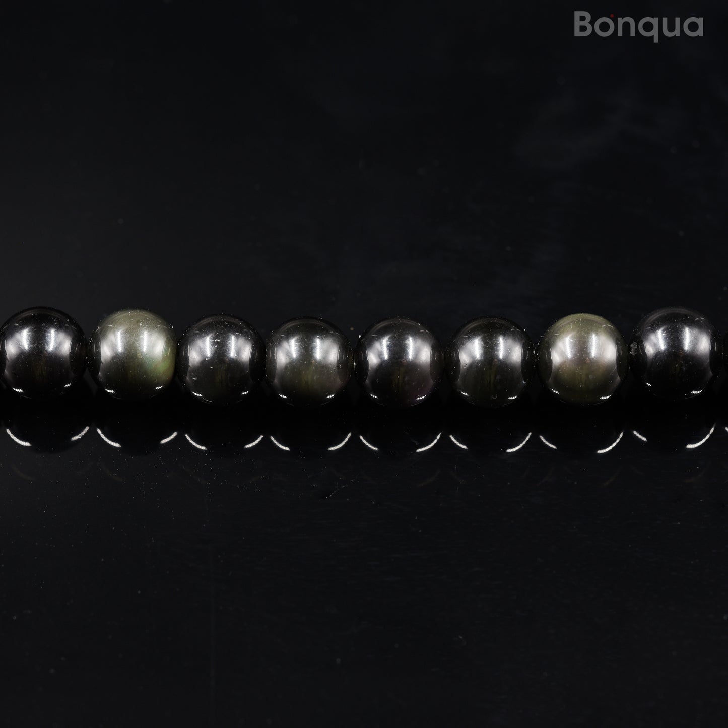 Perles Obsidienne Œil Céleste AA- Ronde