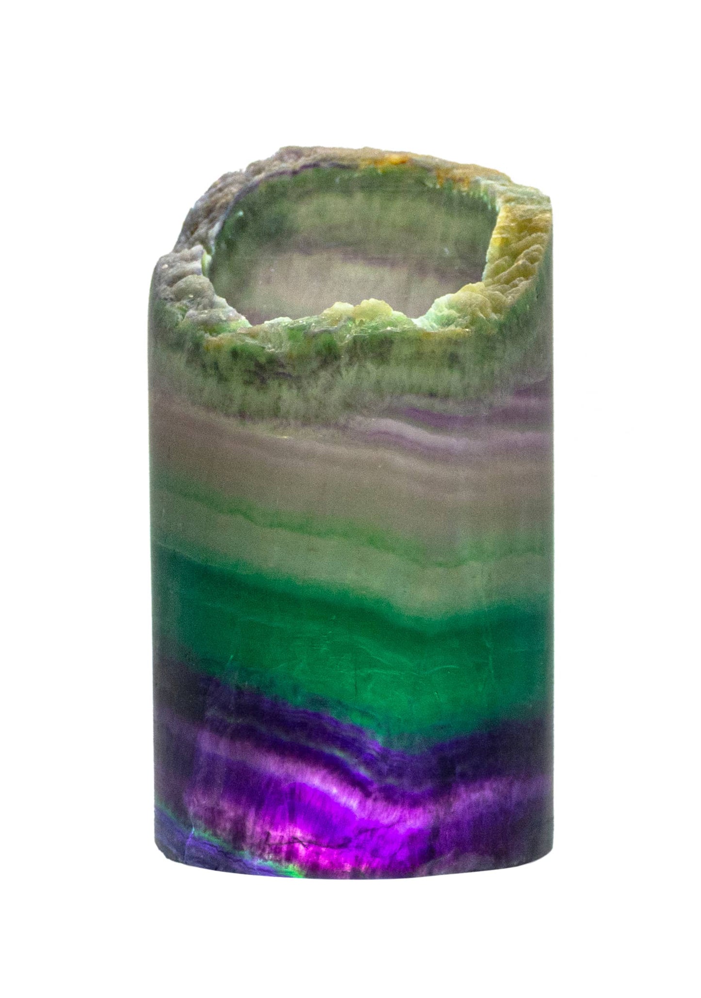 Lampe Lumière de nuit en fluorite arc-en-ciel naturelle