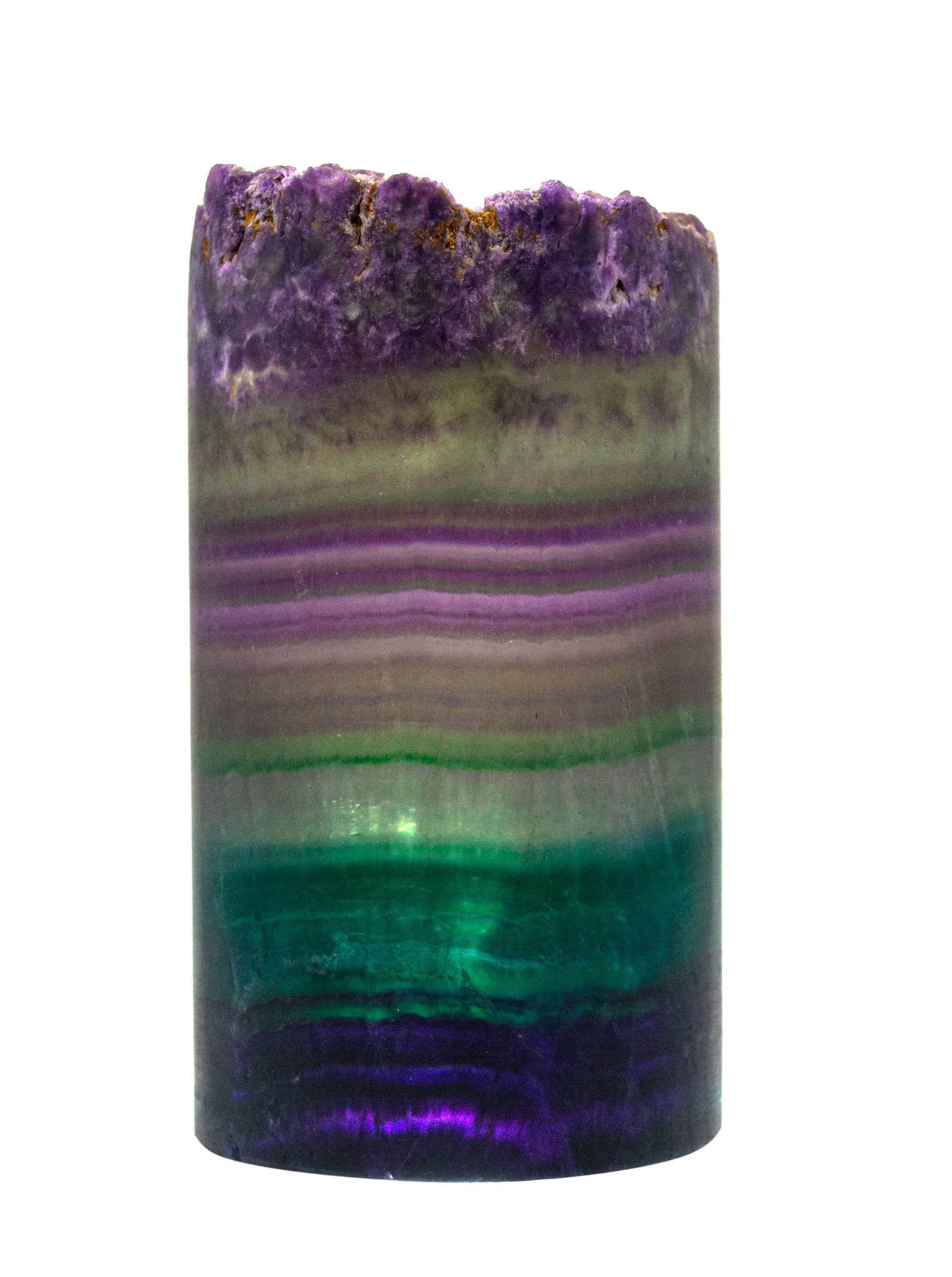 Lampe Lumière de nuit en fluorite arc-en-ciel naturelle