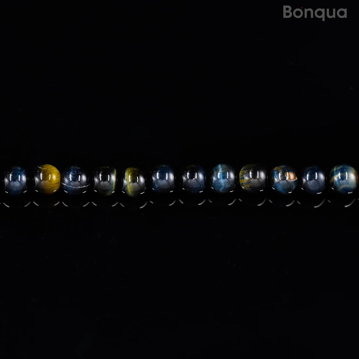 Perles Blue tigre eye AA- Ronde