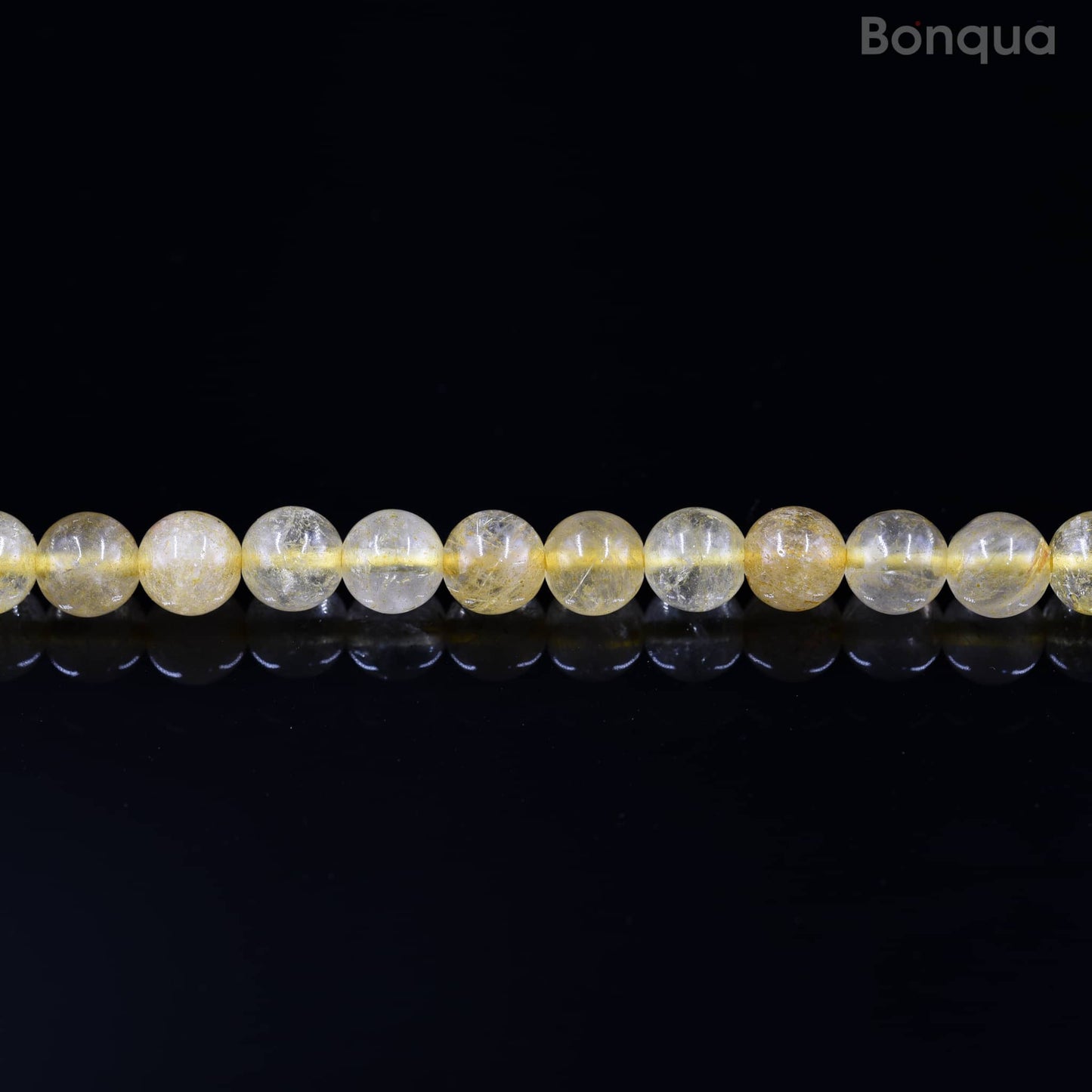 Perles Rutilated quartz AA- Ronde