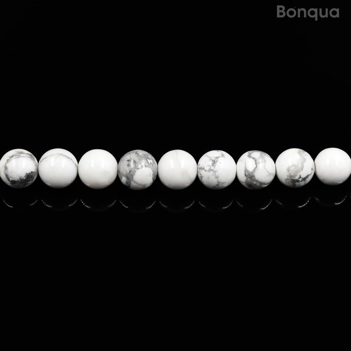 Perles Pierre de Howlite AAA- Ronde