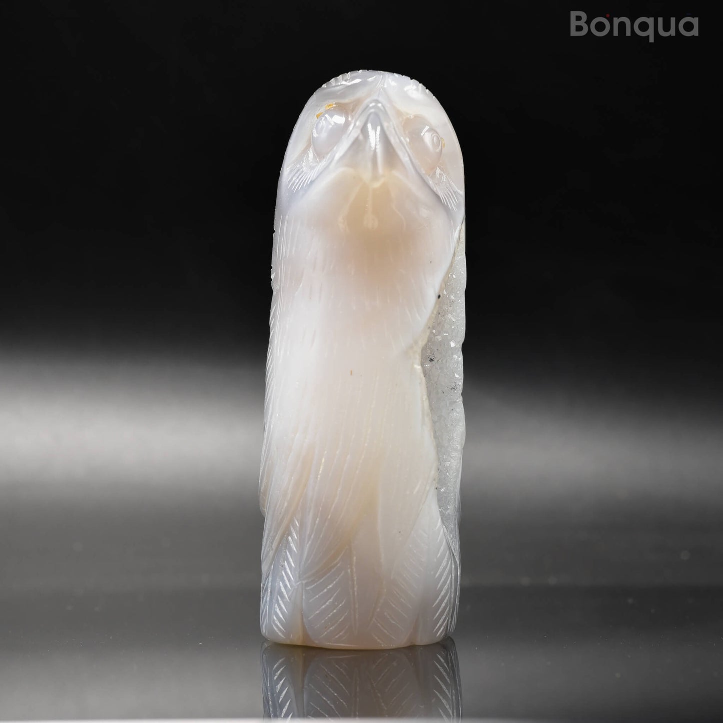Sculpture Tête d'Aigle en Agate