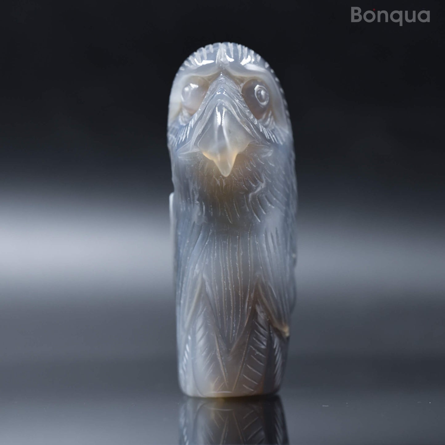 Sculpture Tête d'Aigle en Agate
