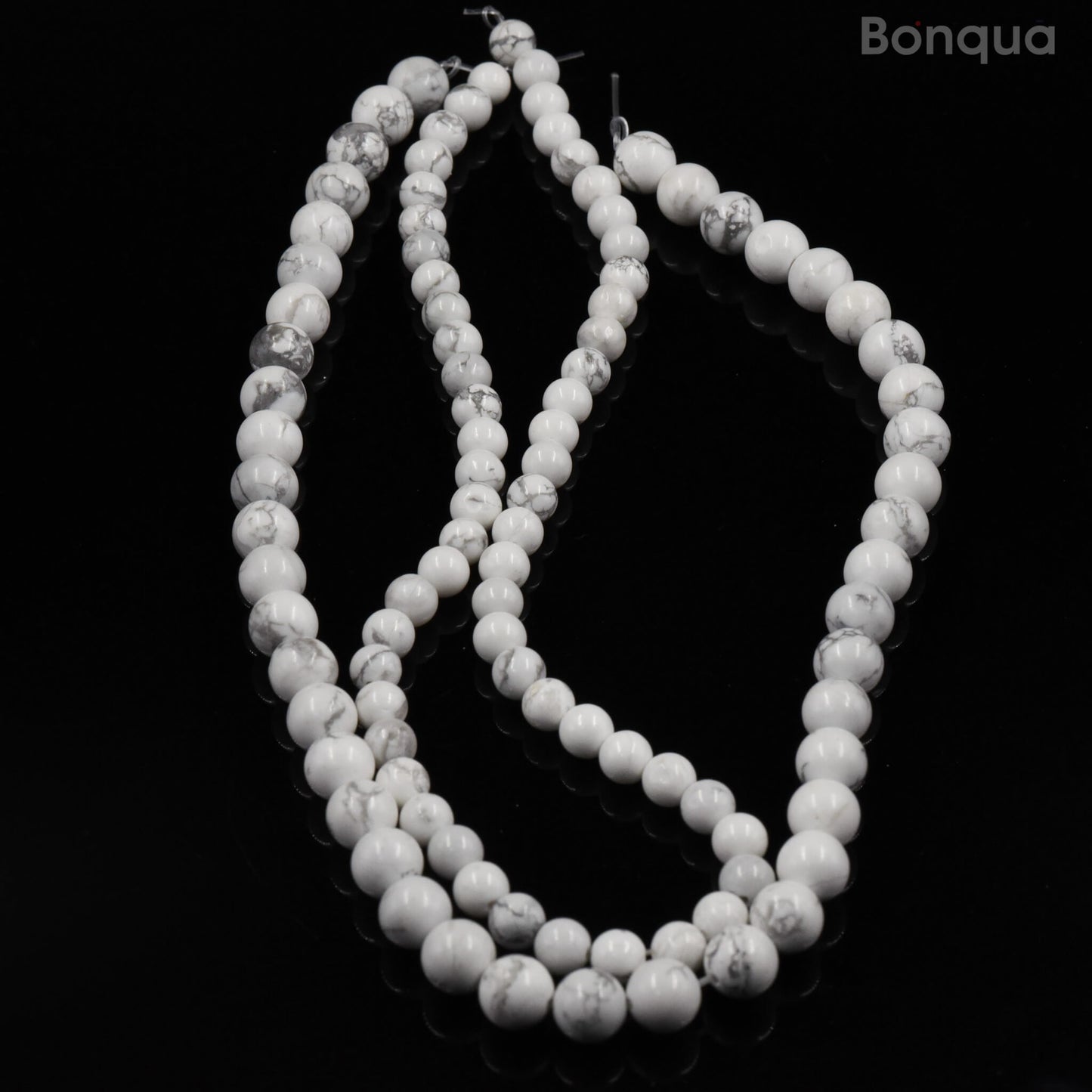Perles Pierre de Howlite AAA- Ronde