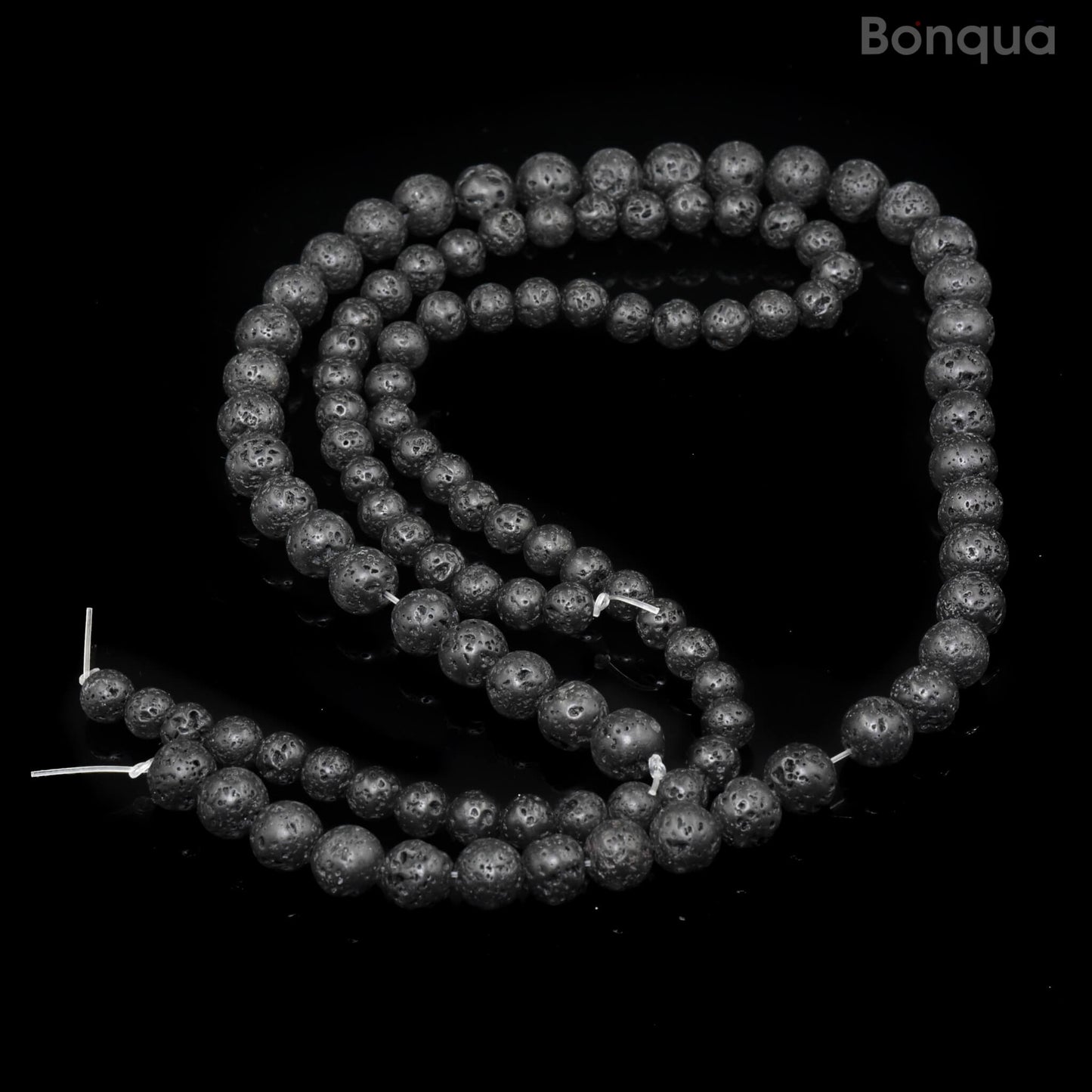 Perles Pierre de Lave- Ronde