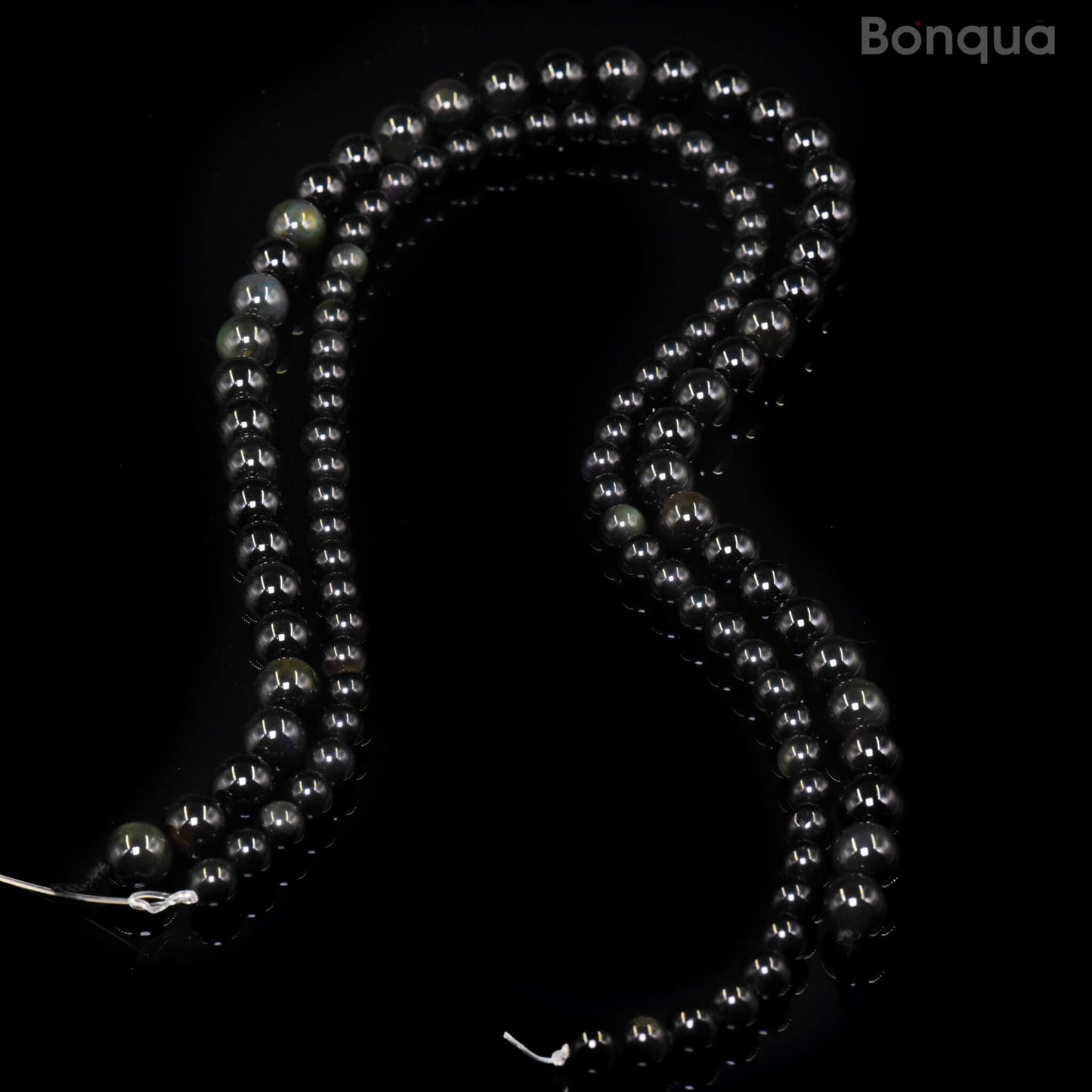 Perles Obsidienne Œil Céleste AA- Ronde