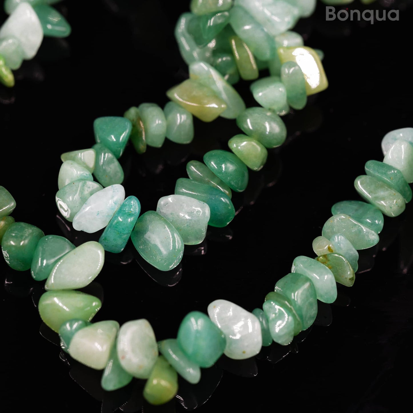 Fil de Chips Baroque en Aventurine verte