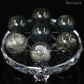 7 pc 20 MM Agate Mousse  Petite Sphere Avec Socle 7 Chakra