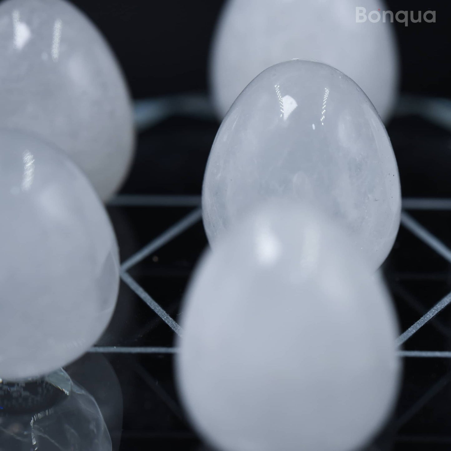 7 pc 20 MM Petit Oeuf en Cristal de Roche Sphère Avec Socle 7 Chakra