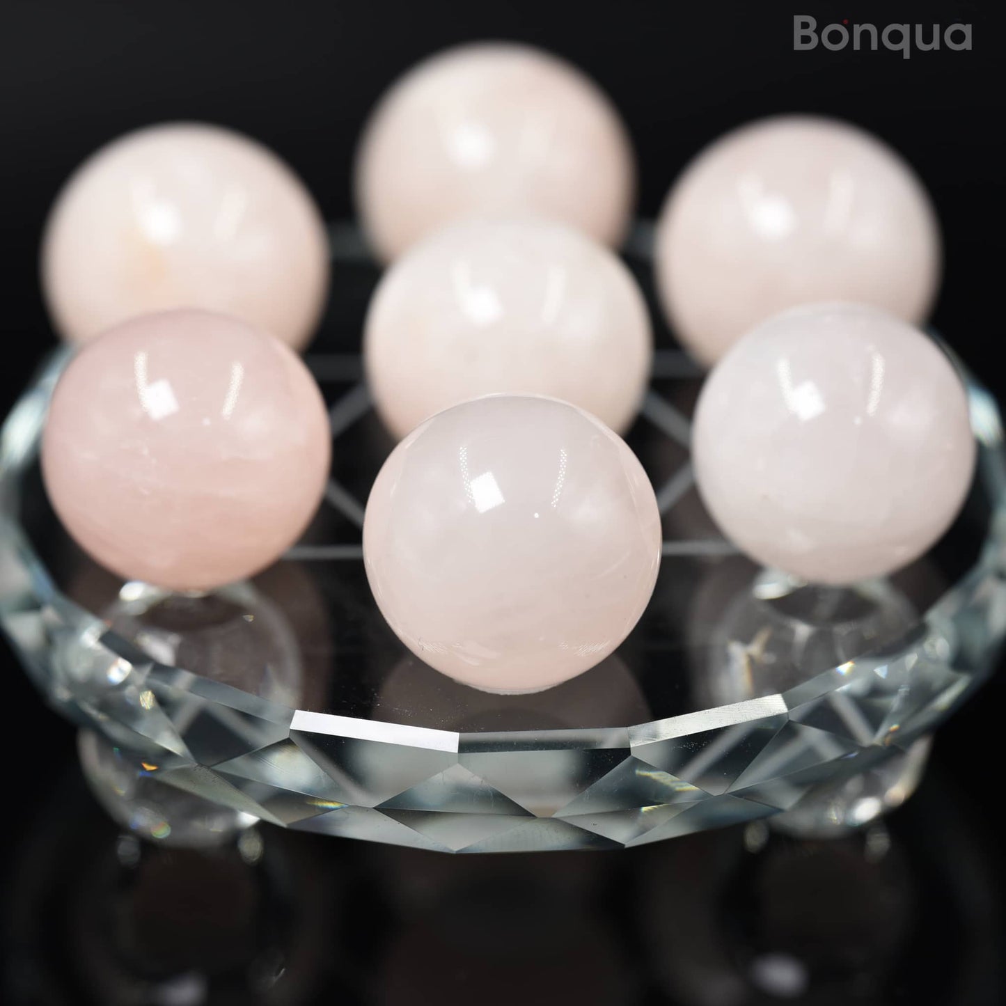 7 pc 20 MM  Cristal de Roche Petite Sphere Avec Socle 7 Chakra