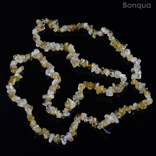 Fil de Chips Baroque en Quartz Rutile
