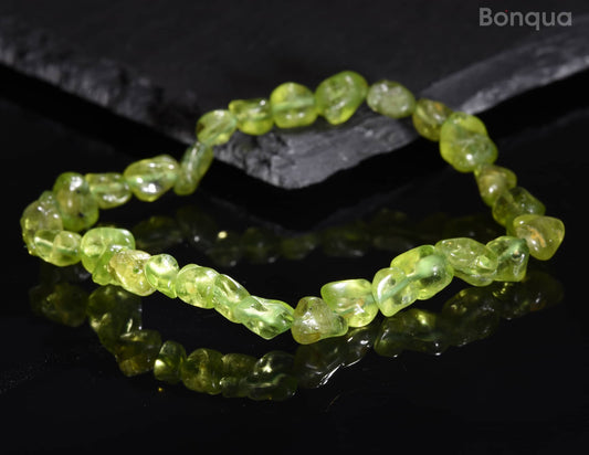 Bracelets Péridot Chips Baroque