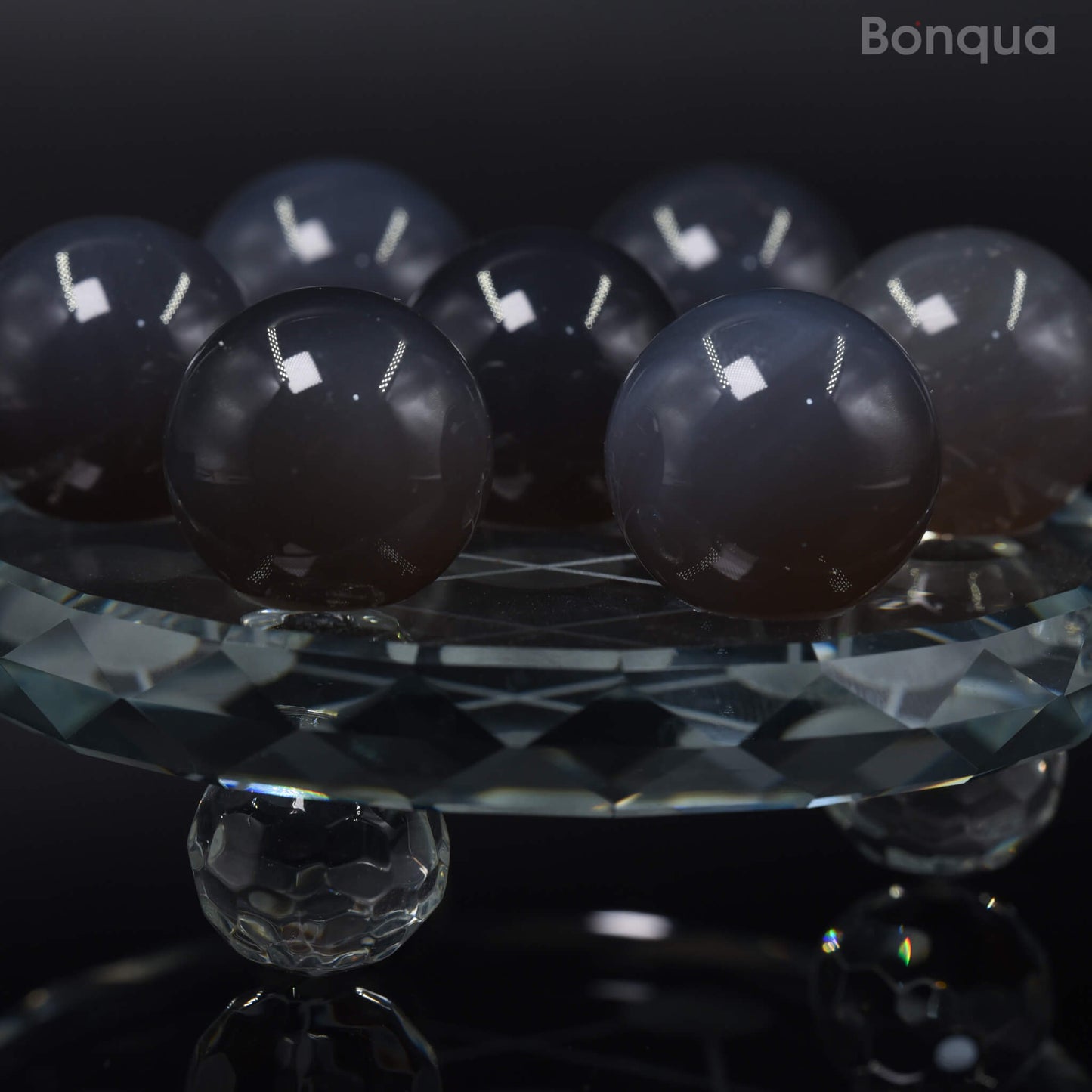 7 pc 20 MM Agate Petite Sphere Avec Socle 7 Chakra