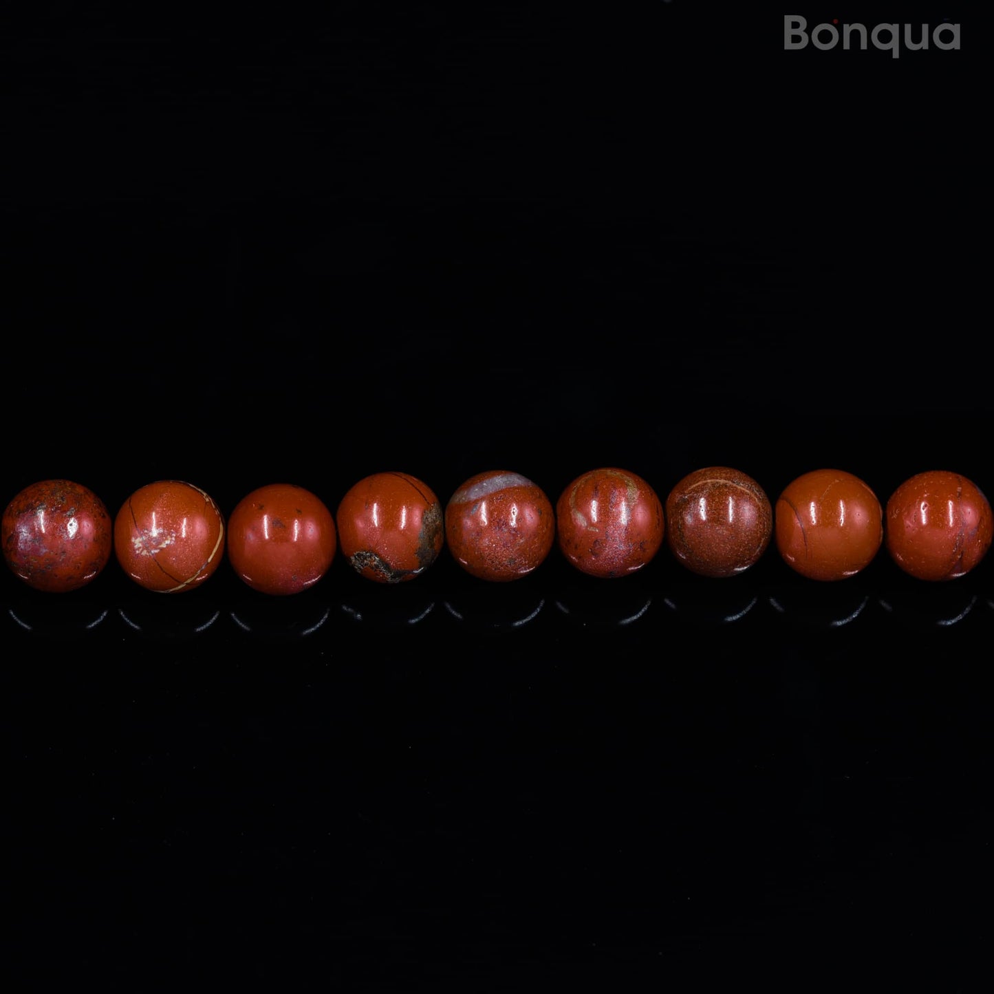 Perles Jasper Rouge AA- Ronde