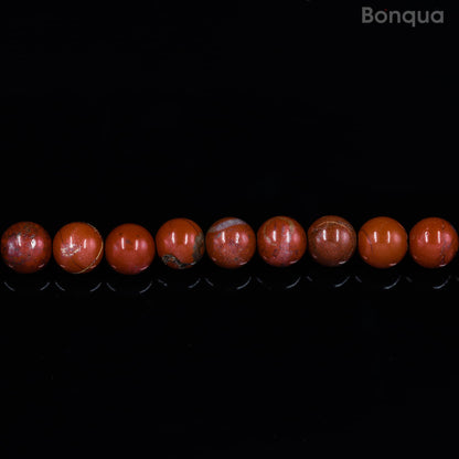 Perles Jasper Rouge AA- Ronde