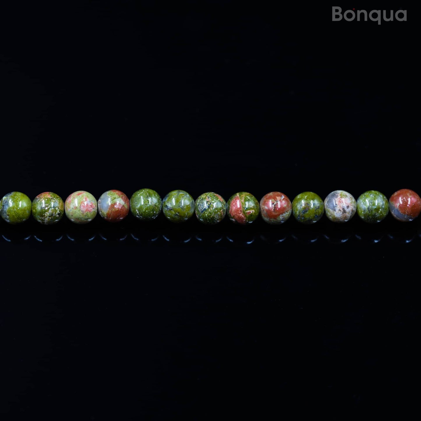 Perles Unakite AA- Ronde