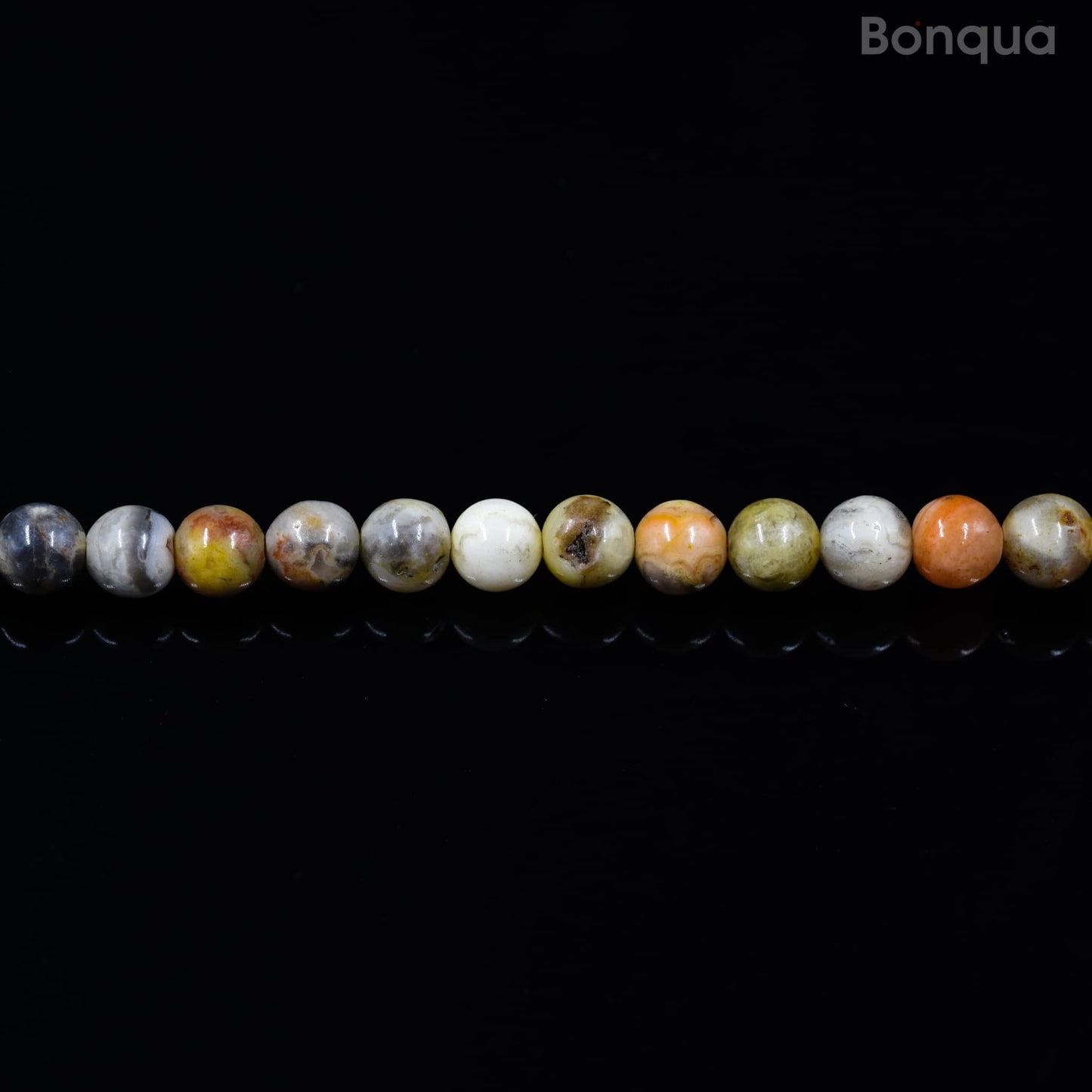 Perles Crazy lace agate AA- Ronde