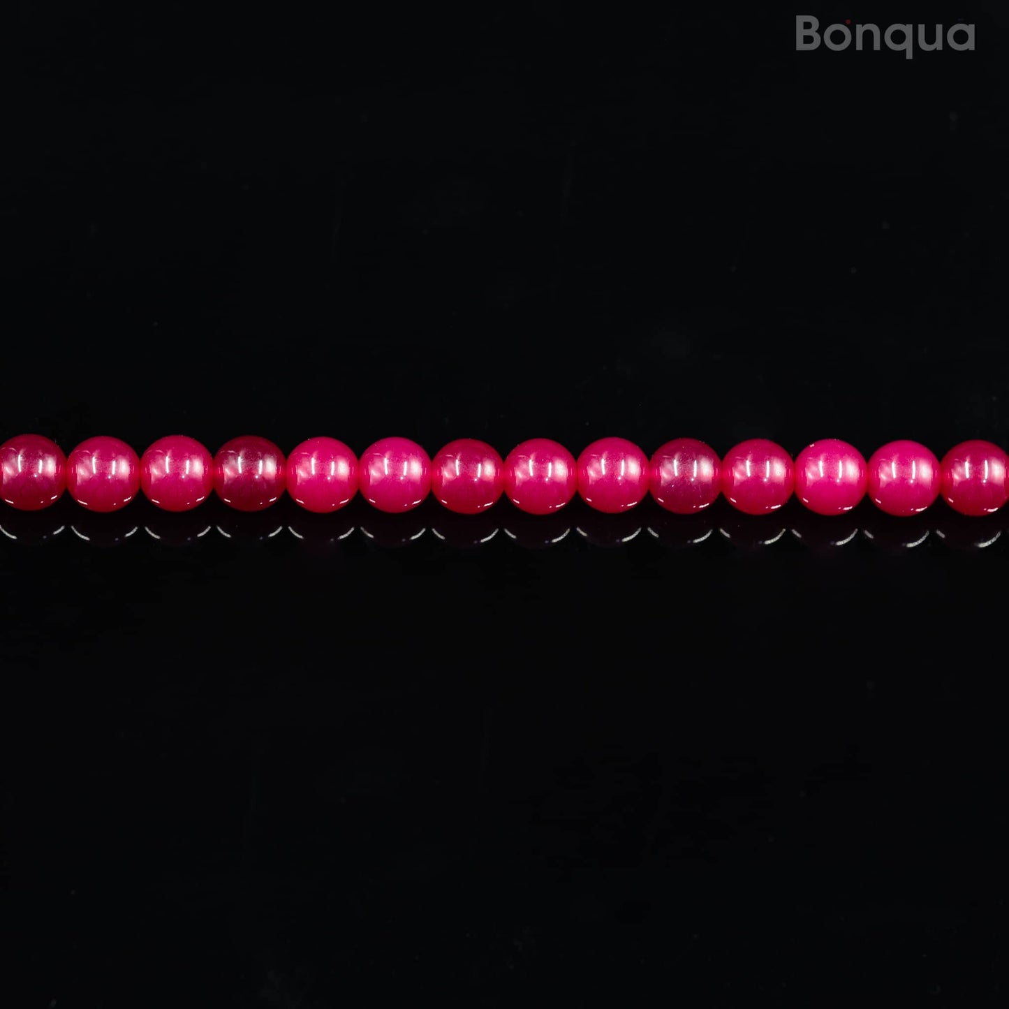 Perles Rubis chauffé AA- Ronde