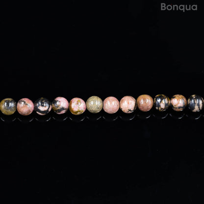 Perles Rhodonite AA- Ronde