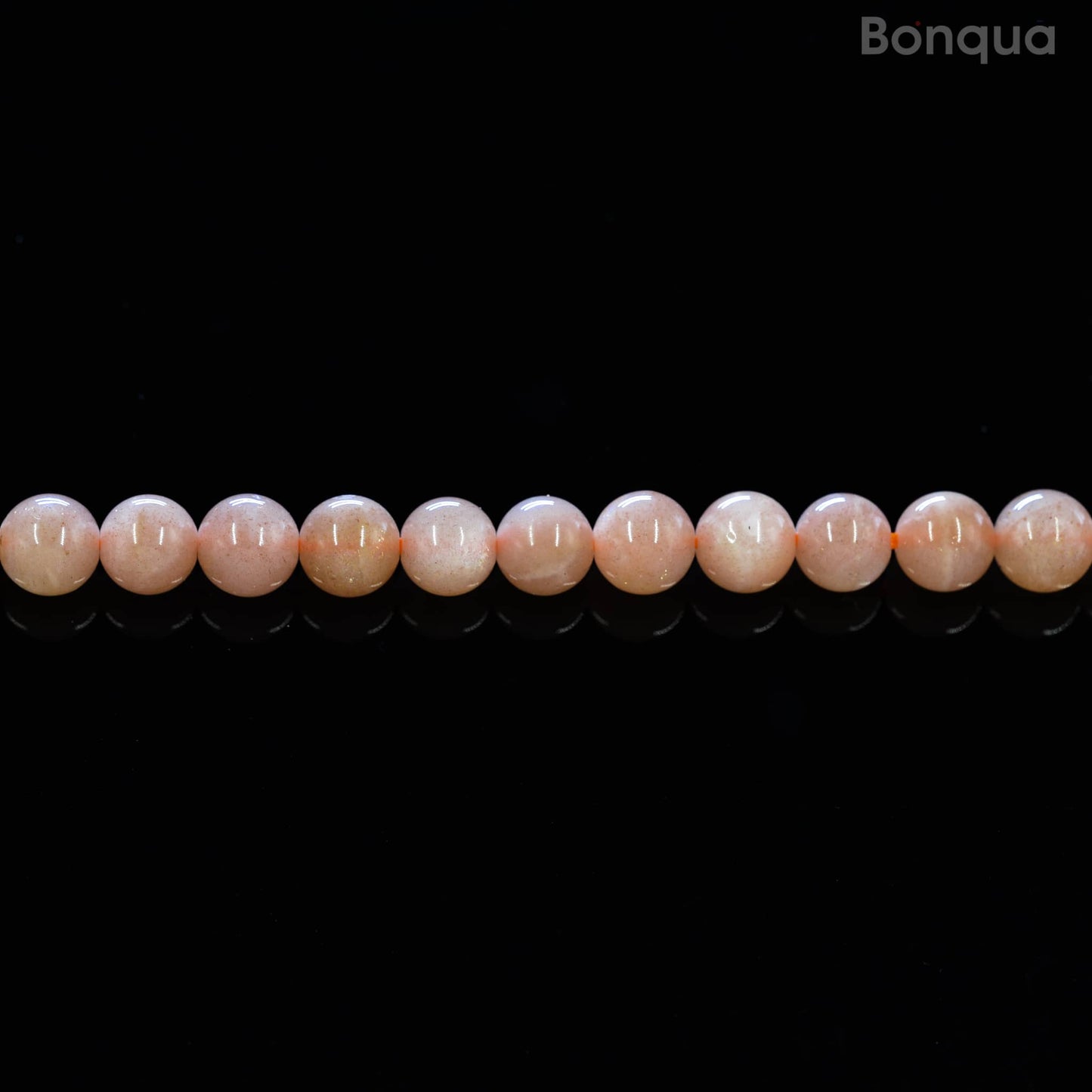 Peach Moonstone Beads AA- Ronde