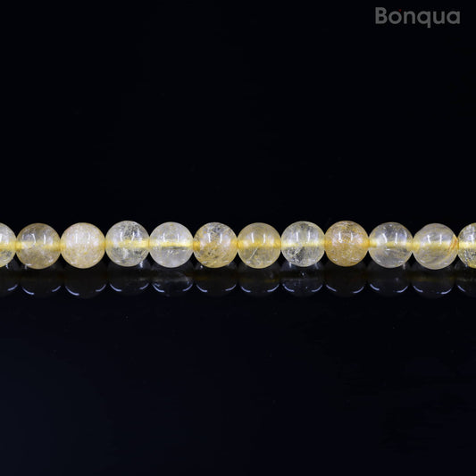 Perles Rutilated quartz AA- Ronde
