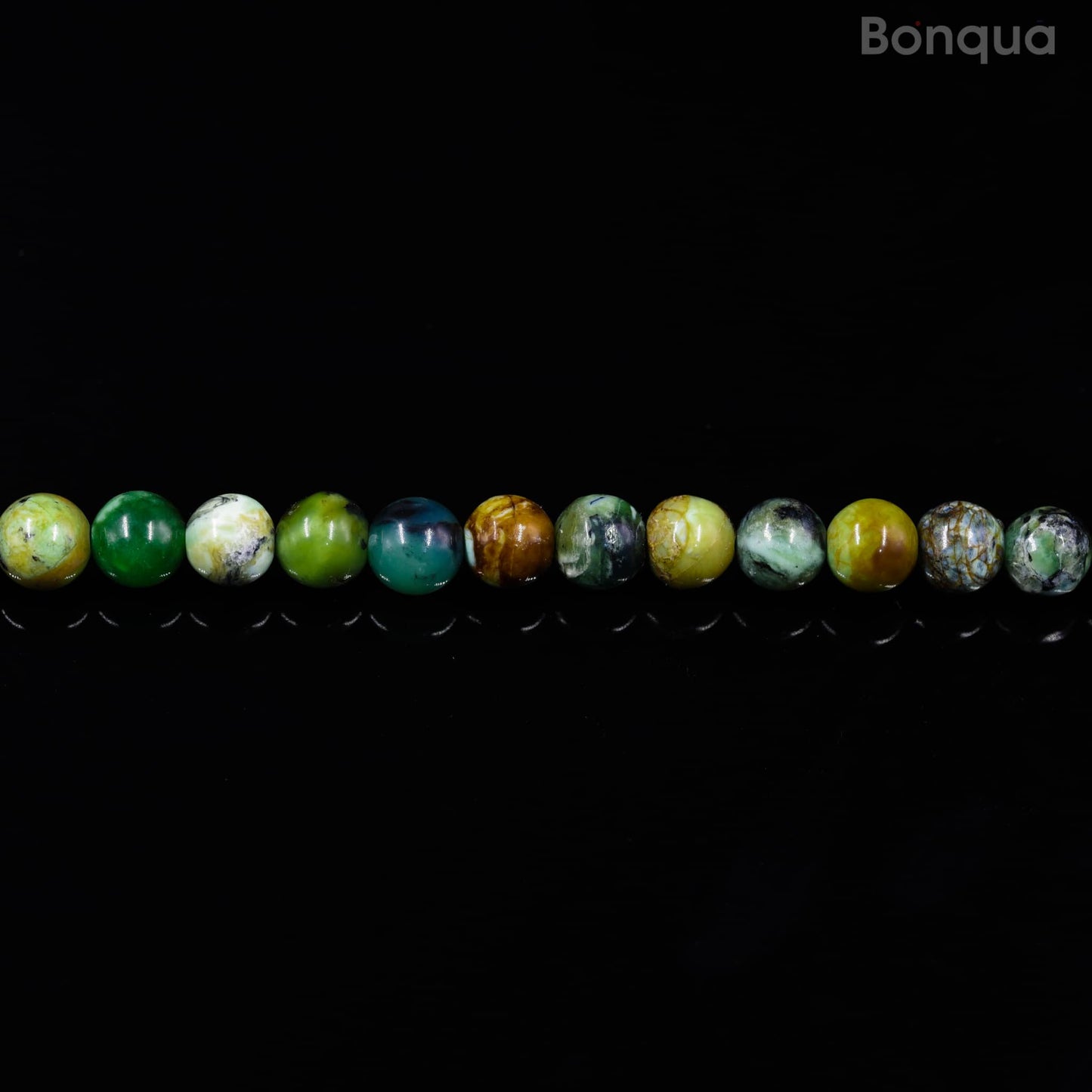 Perles Variscite AA- Ronde