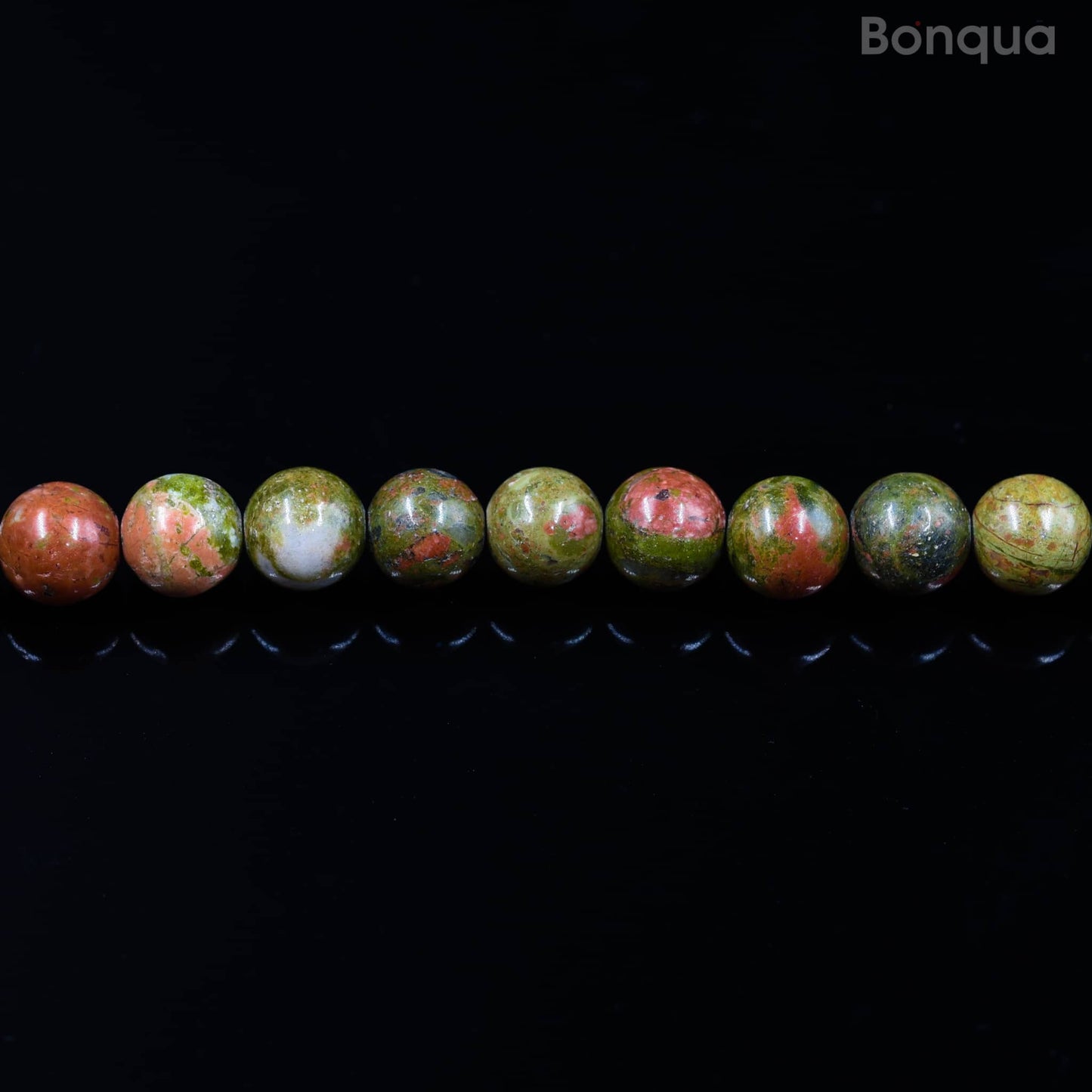 Perles Unakite AA- Ronde