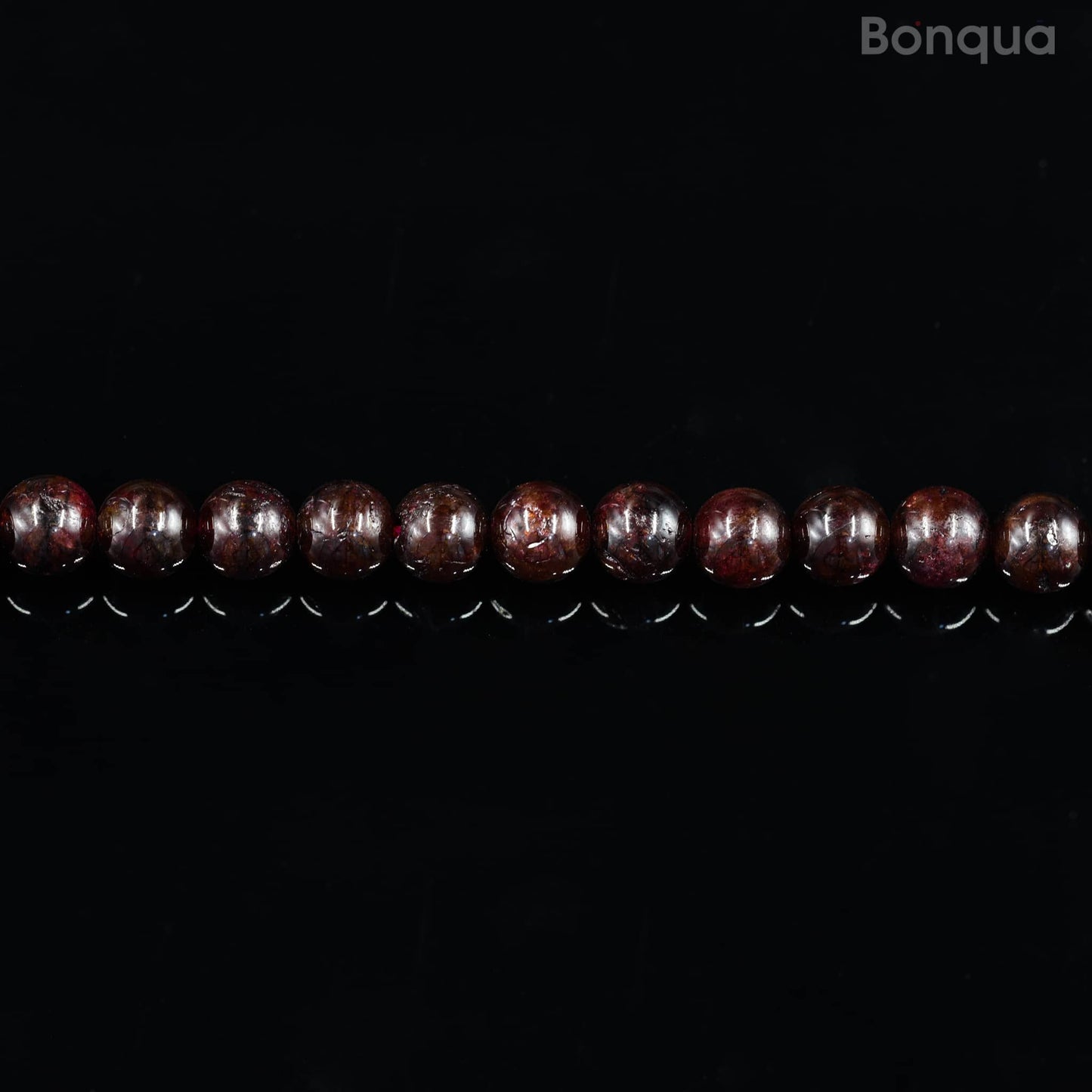 Perles Grenat AA- Ronde