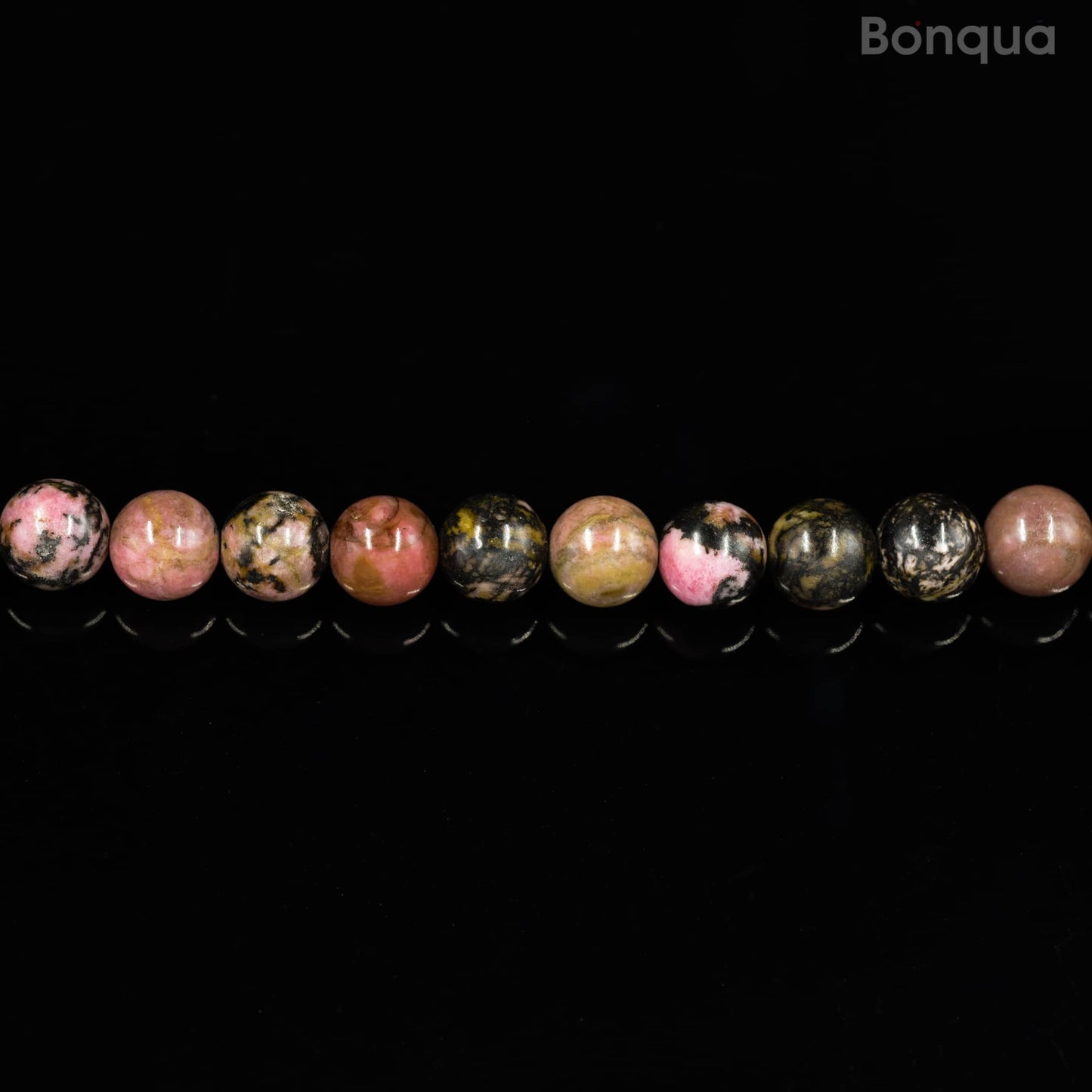 Perles Rhodonite AA- Ronde
