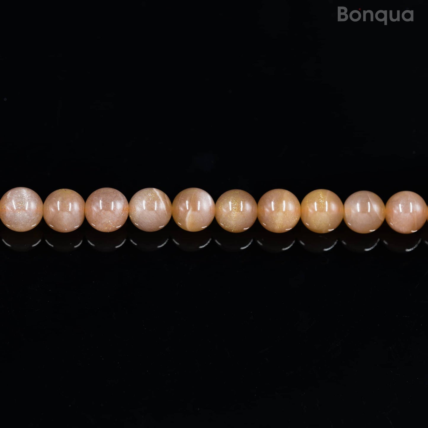Peach Moonstone Beads AA- Ronde