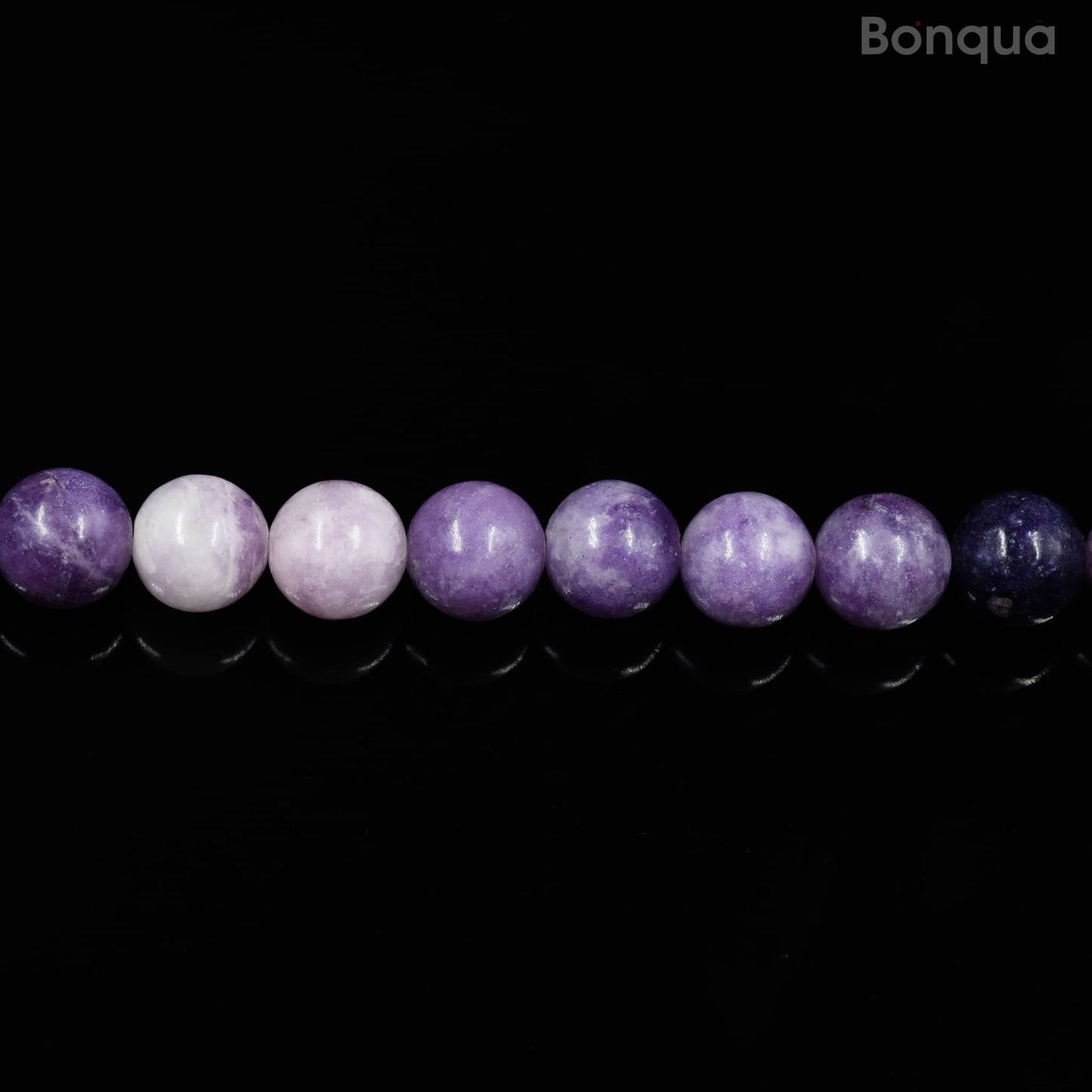 Perles Lepidolite  AA- Ronde