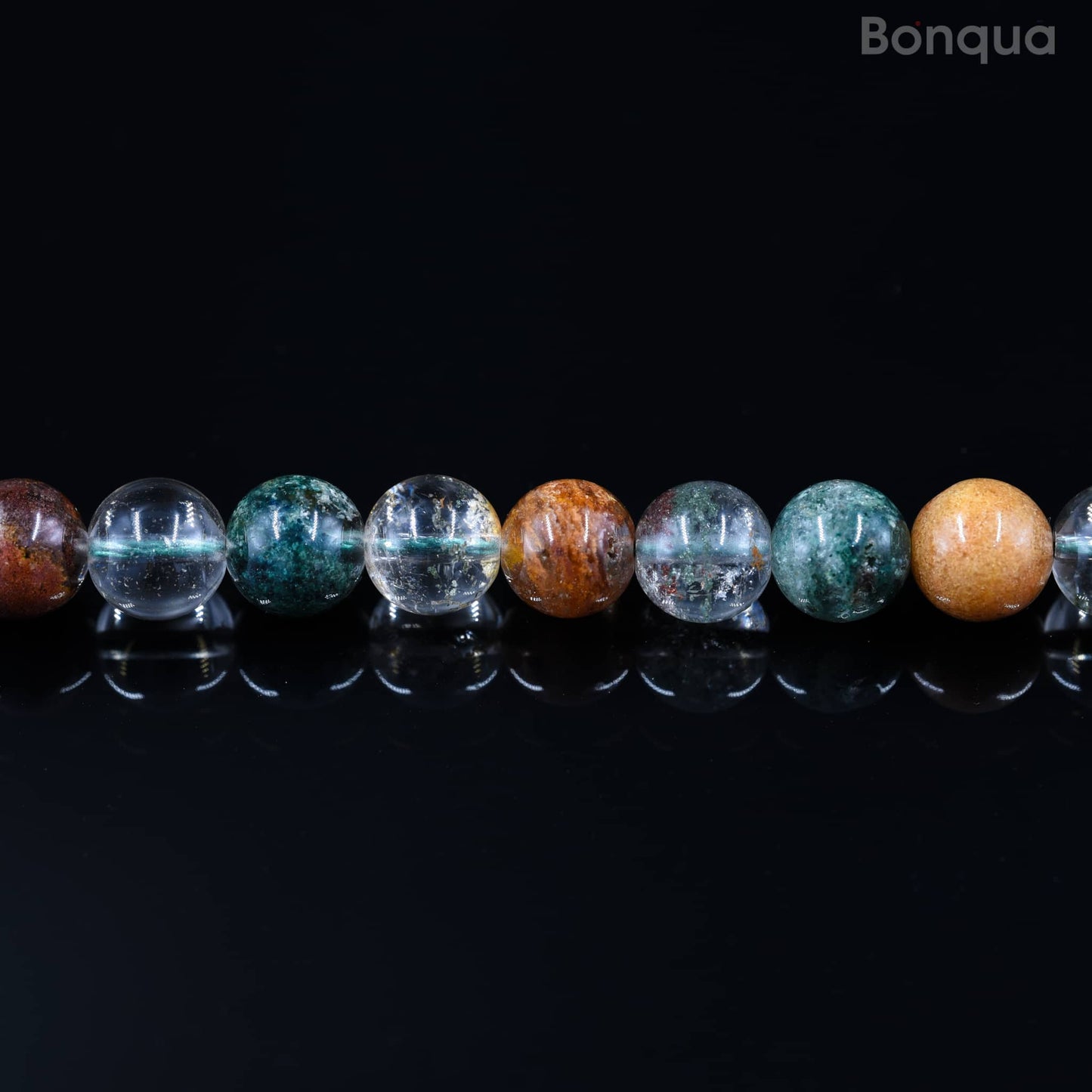 Perles Quartz fantôme AA- Ronde
