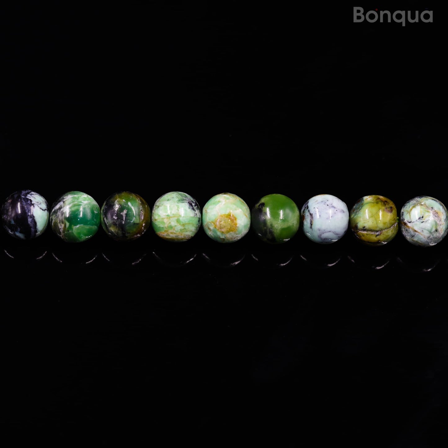Perles Variscite AA- Ronde