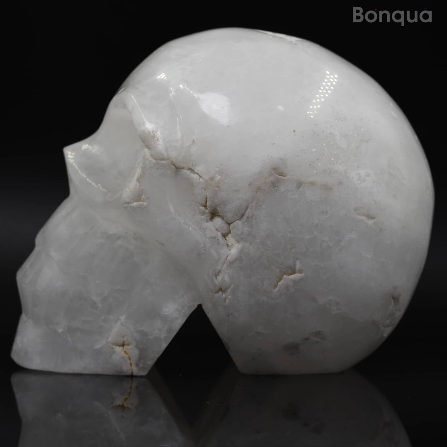 Sculpture Crâne en Cristal de Roche -3.5kg