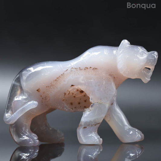 Sculpture Tigre en Agate
