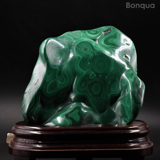 Malachite Forme Libre L, Qualité Supplémentaire, env. 2,04kg