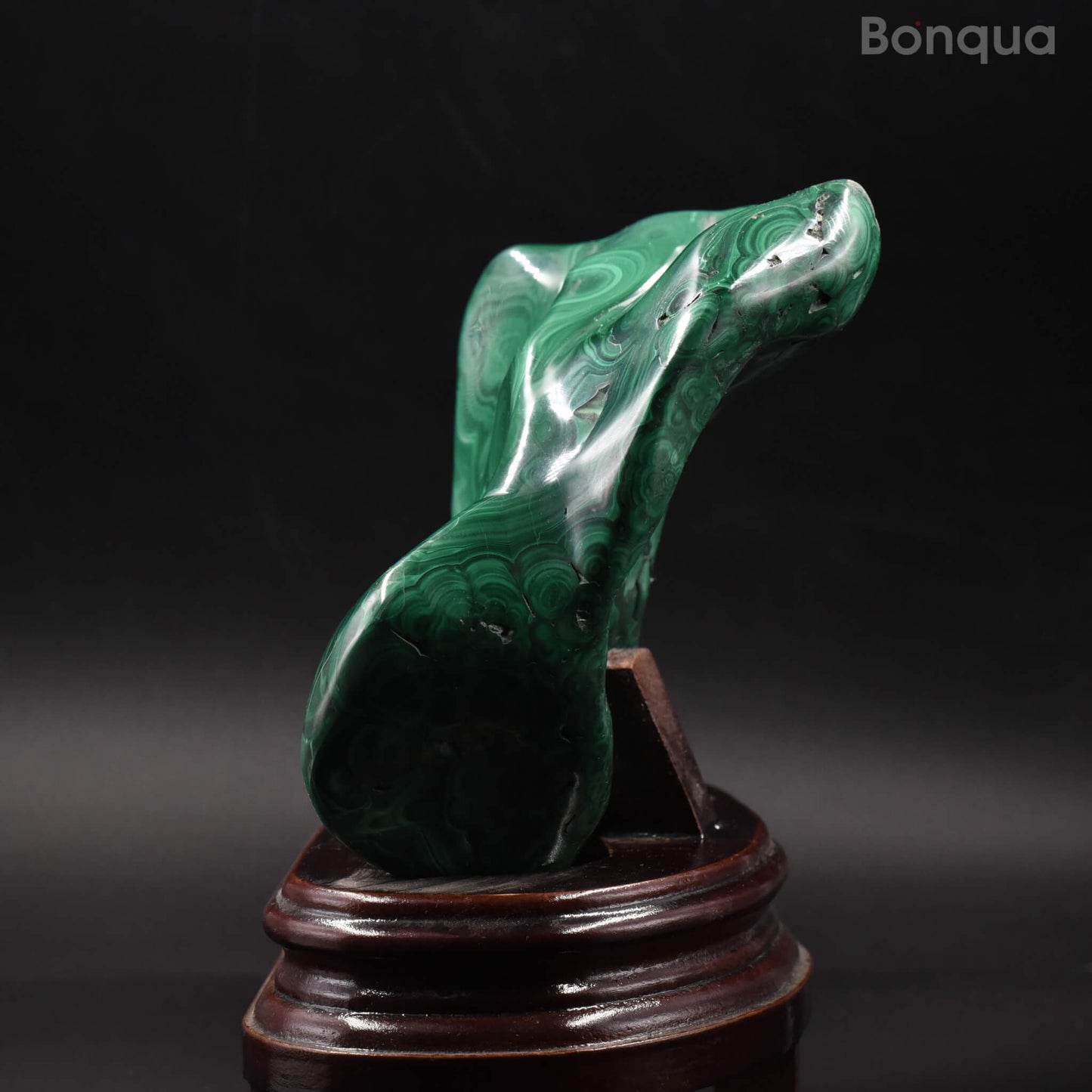 Malachite Forme Libre L, Qualité Supplémentaire, env. 2,04kg