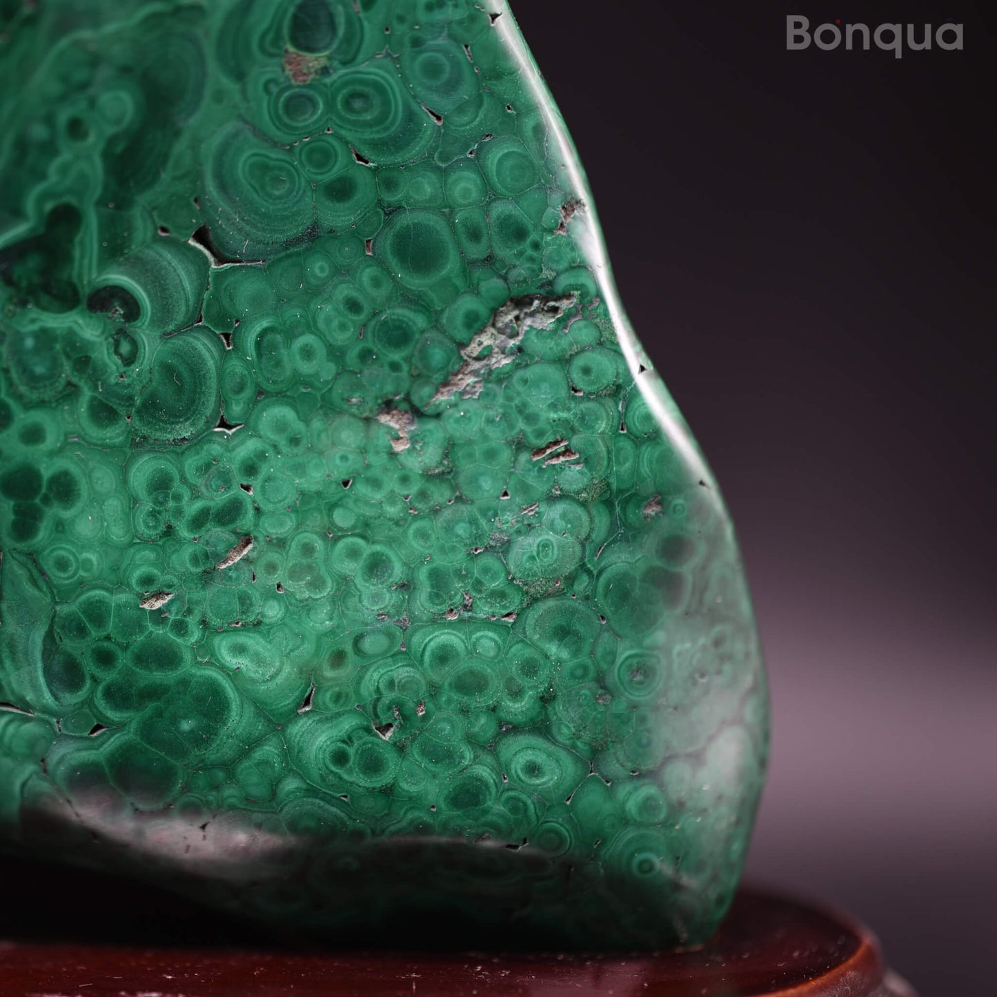 Malachite Forme Libre L, Qualité Supplémentaire, env. 2,04kg