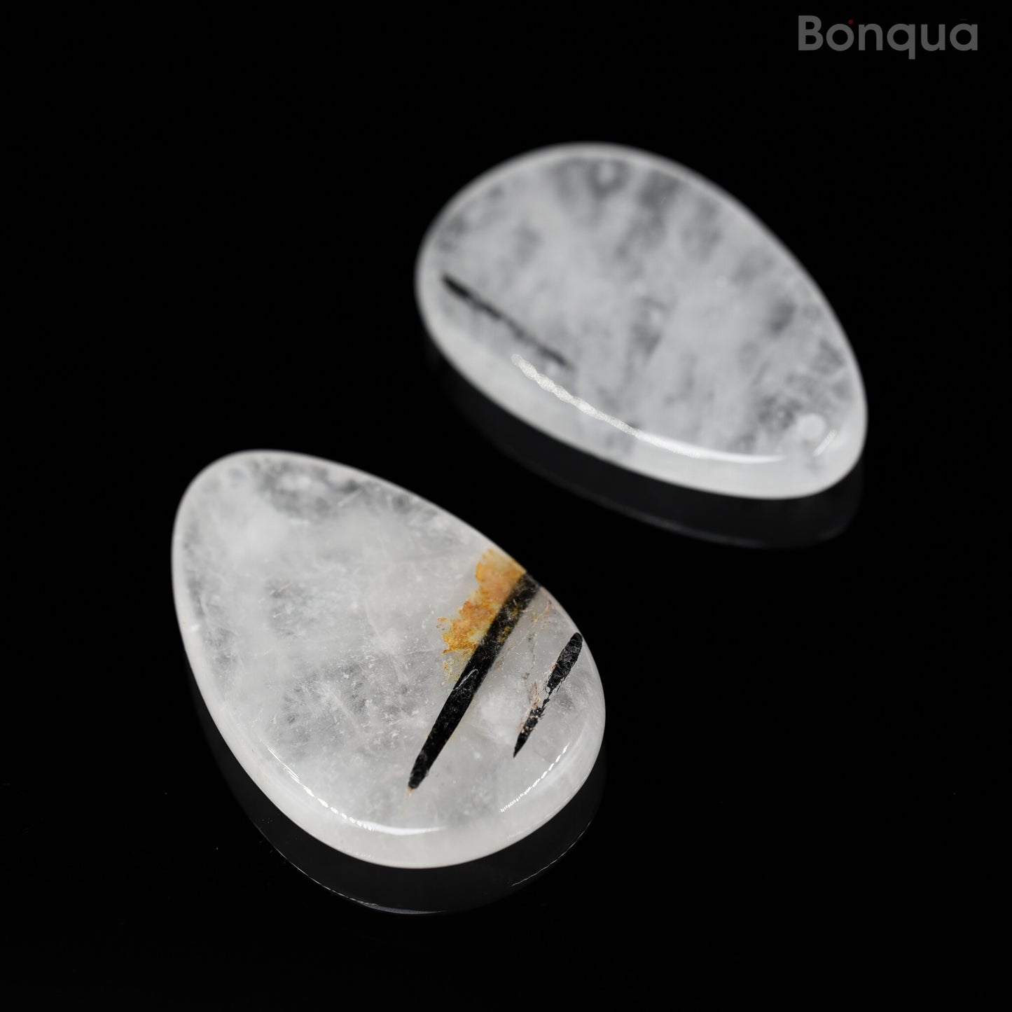 Pendentif Quartz Tourmaline en Forme de Goutte