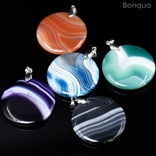 Pendentif Agate Ronde
