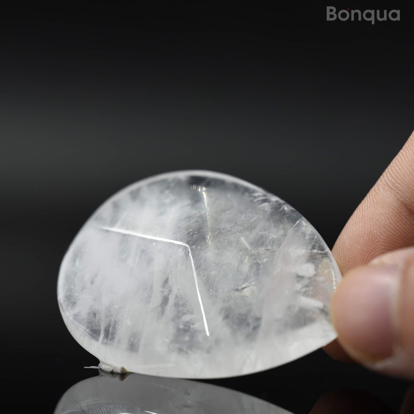 Pendentif Cristal de Roche Forme Goutte Facette