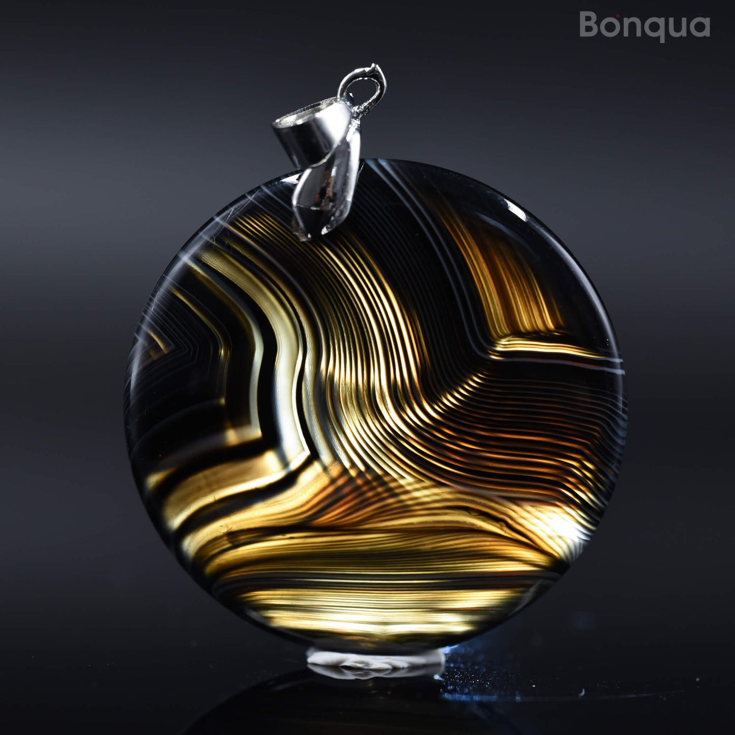 Pendentif Agate Ronde