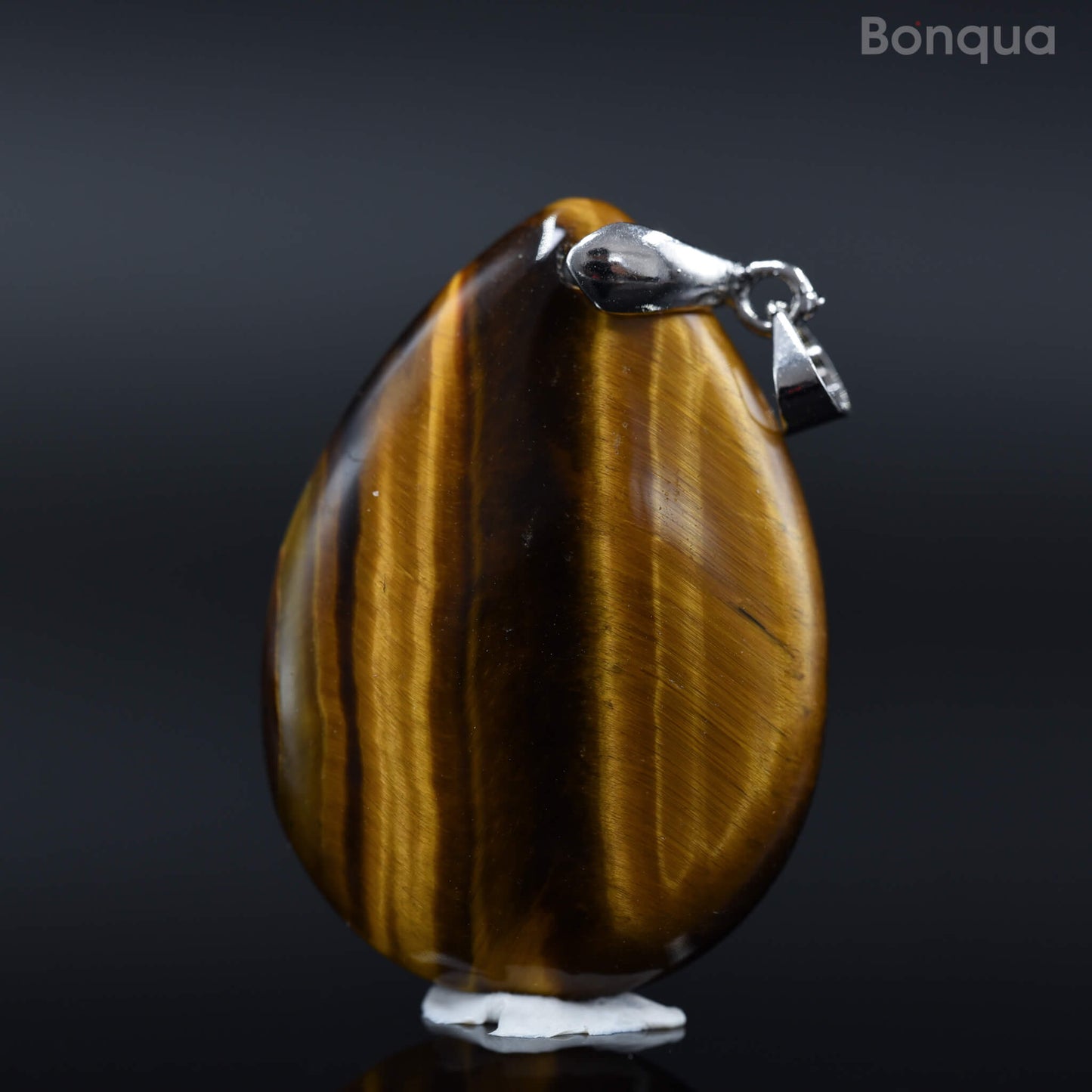 Pendentif Œil de Tigre en Forme de Goutte