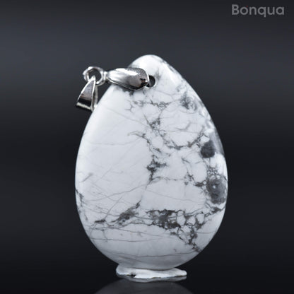 Pendentif Howlite en Forme de Goutte