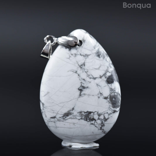 Pendentif Howlite en Forme de Goutte