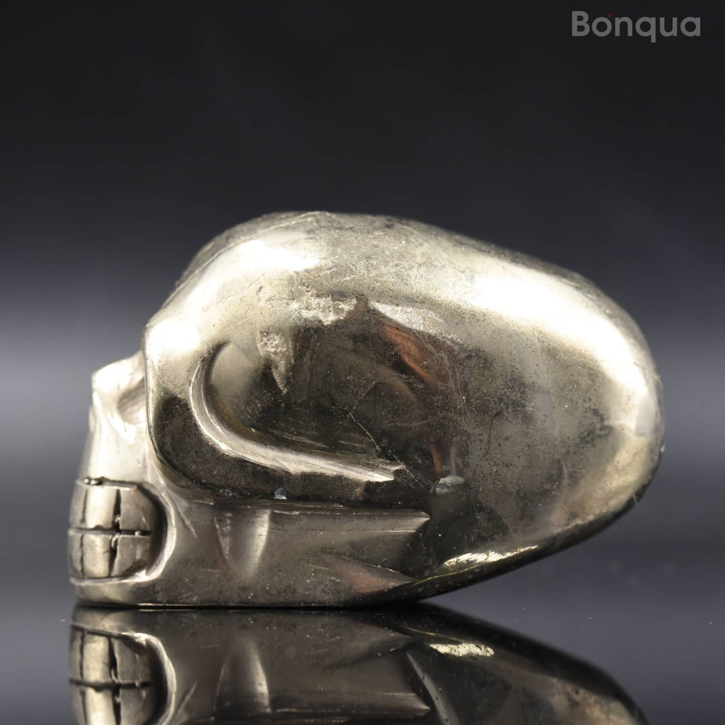 Sculpture Crâne en Pyrite