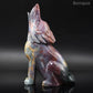 Sculpture Loup en Jaspe Océan