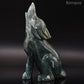 Sculpture Loup en Jaspe Océan