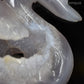 Sculpture cygne en Agate Druse